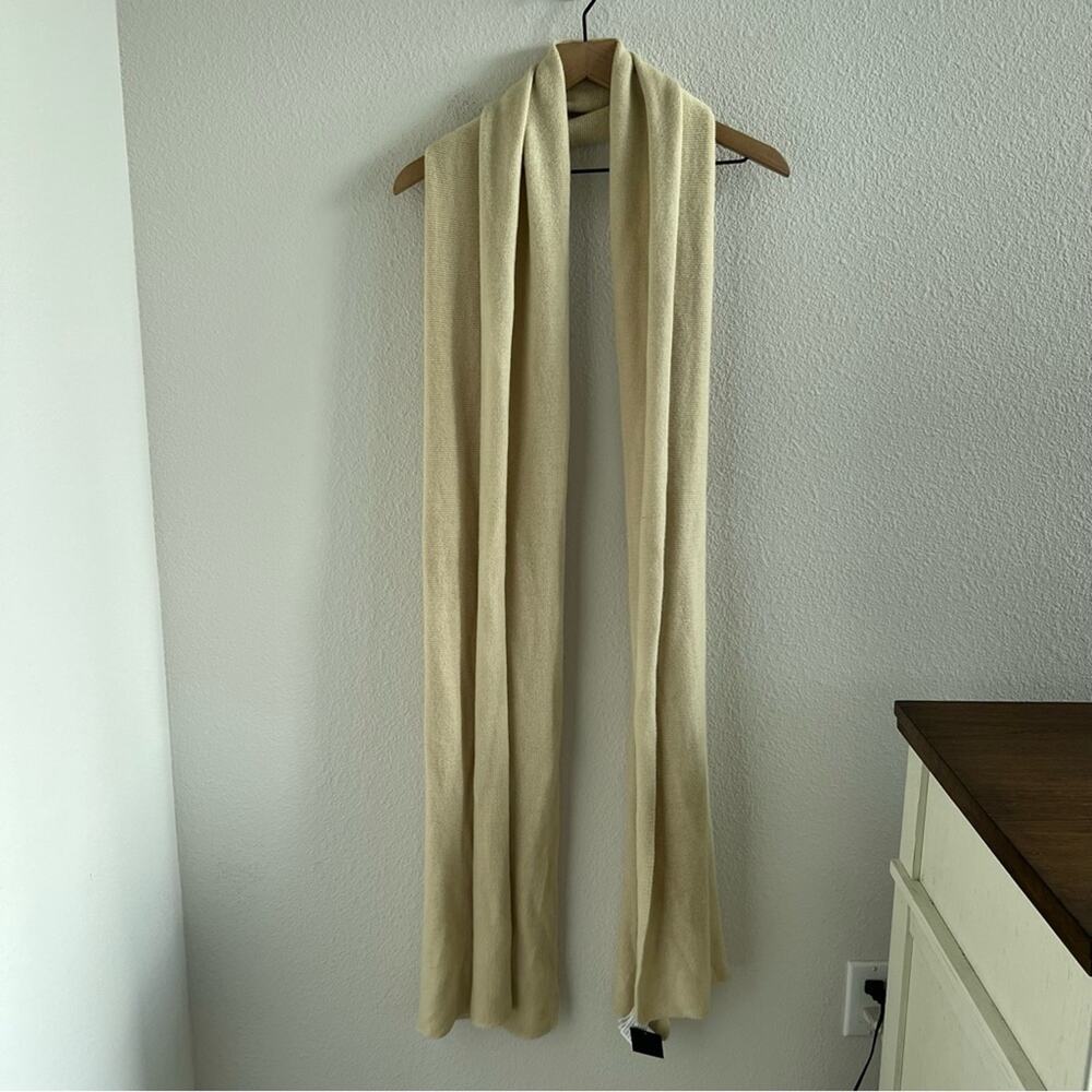 NWT Forever 21 Cream Soft Knit Blanket Style Scarf 17" X 98"